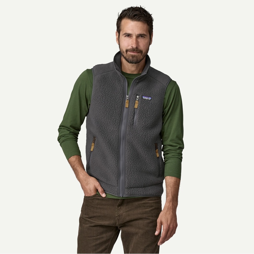 Patagonia Gray Fleece Vest for Men